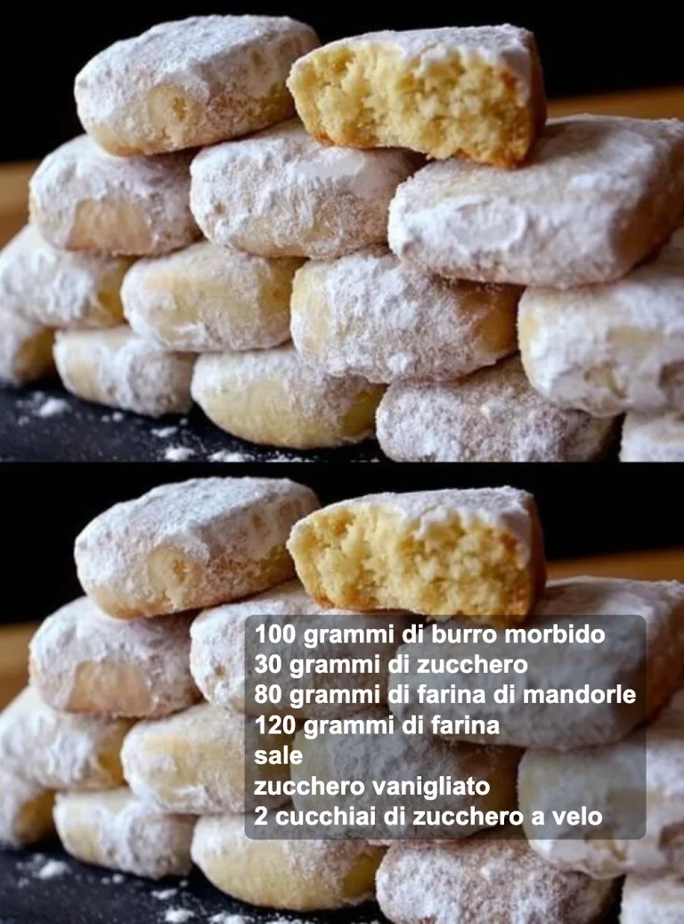 Biscotti delicati che si sciolgono in bocca, deliziosi e fragranti.
