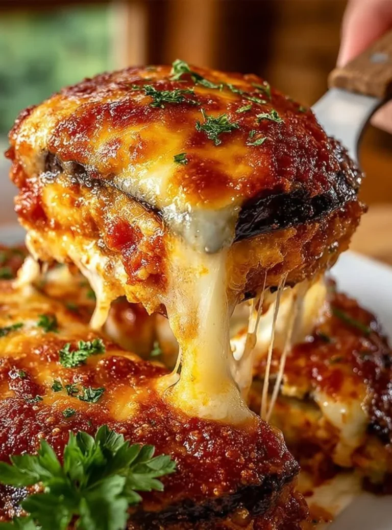 Melanzane al Forno appena sfornate, dorate e appettitose in un piatto tradizionale