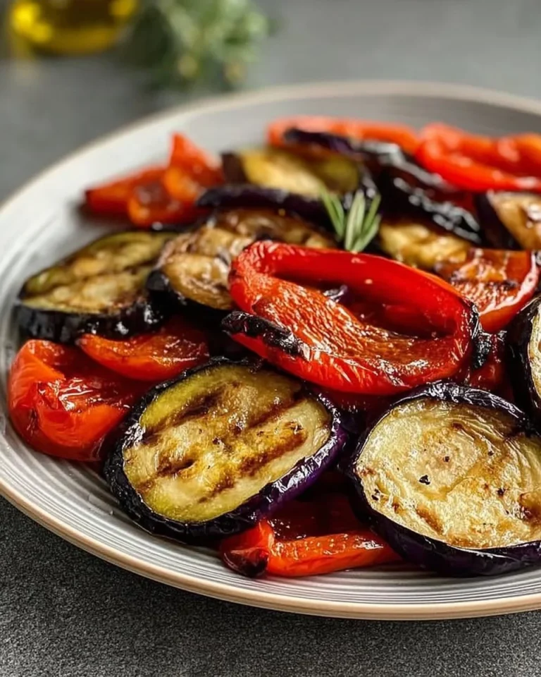 Melanzane e zucchine al forno appena sfornate, con erbe aromatiche.