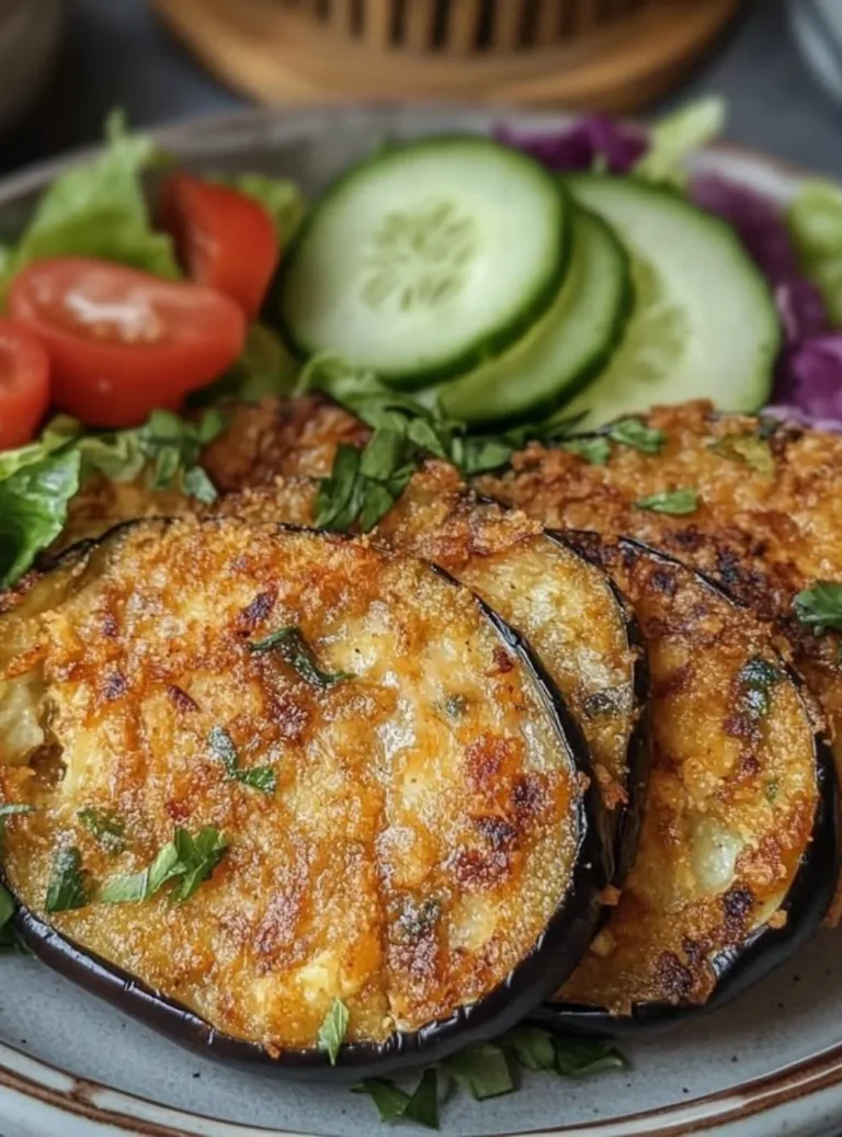 Melanzane fritte croccanti servite in un piatto