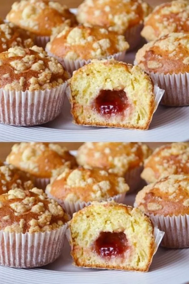 deliziosi muffin alla marmellata freschi appena sfornati