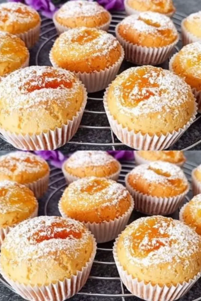 Muffin con marmellata freschi e soffici pronti per essere gustati