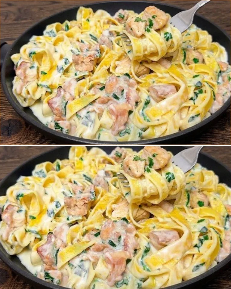 Pasta con petto di pollo, un piatto semplice e delizioso pronto in pochi minuti.
