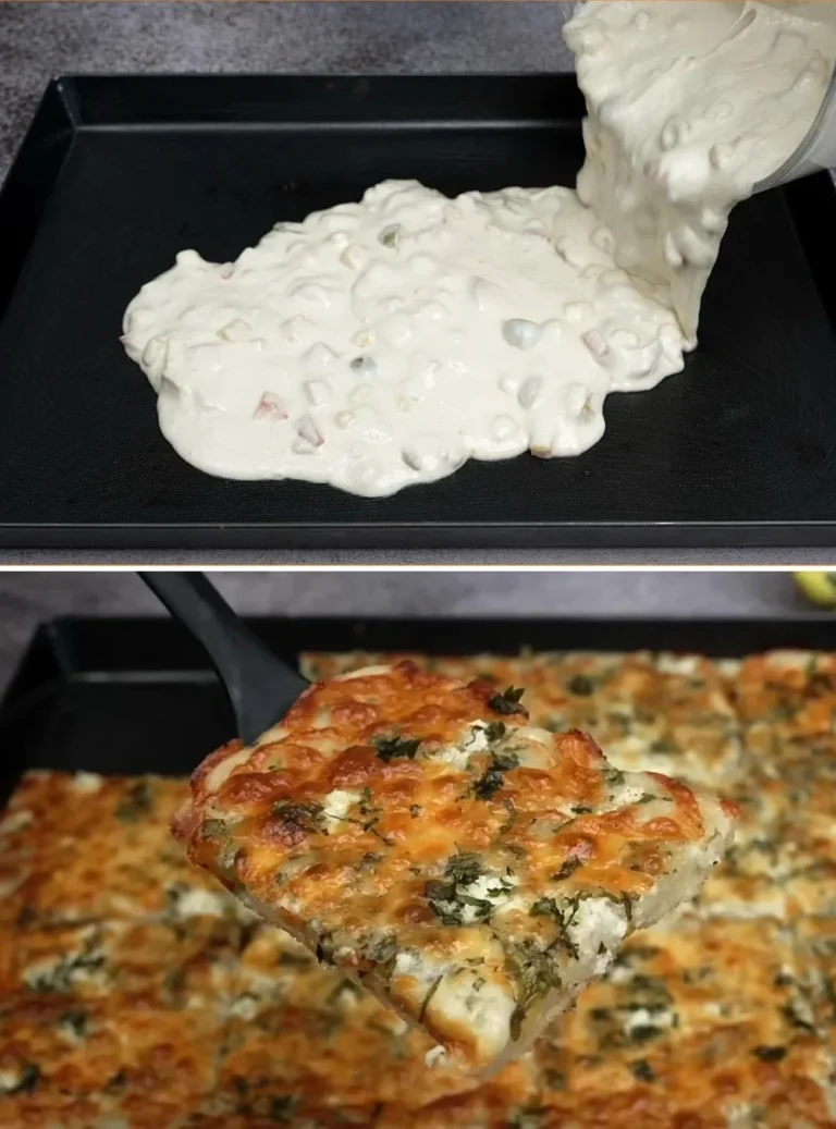 Pizza senza impasto appena sfornata, facile e veloce da preparare