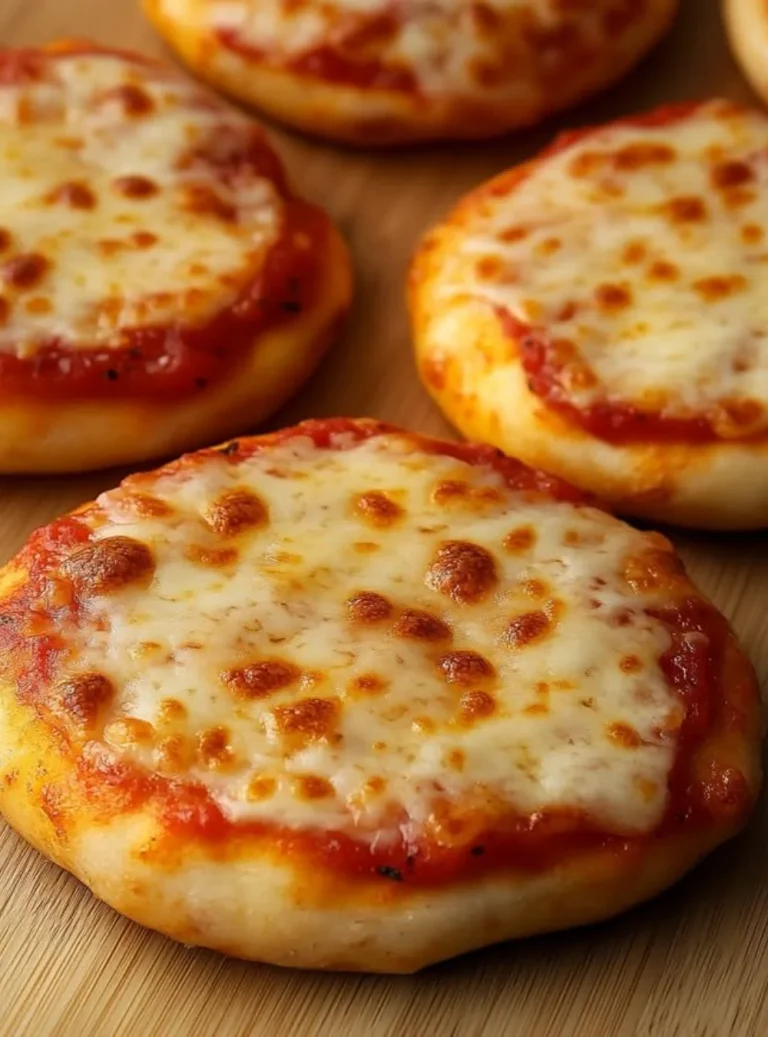 Pizzette Rosse con Mozzarella fresche e saporite, pronte da gustare.
