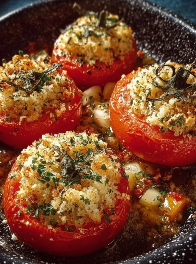 Pomodori ripieni preparati con ingredienti freschi e saporiti