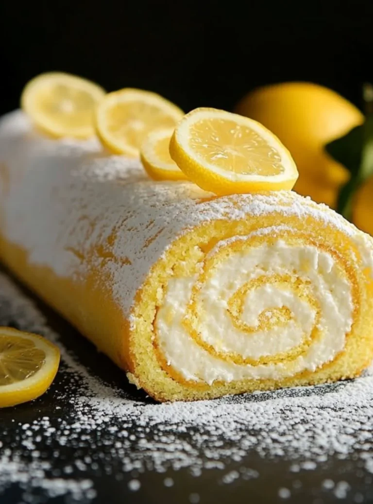 Delizioso Rotolo al Limone, un dolce fresco e goloso da provare.
