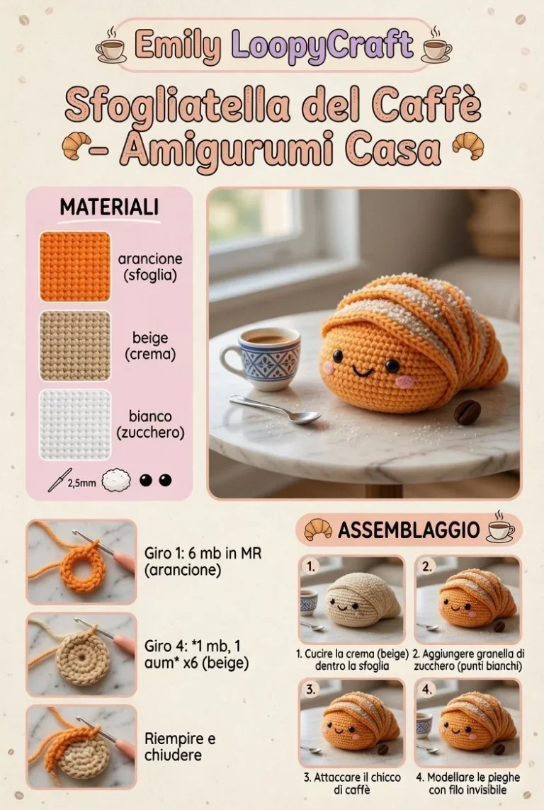 Sfogliatella Croccante di Amigurumi Napoli con ripieno goloso