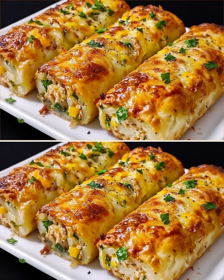 Sformato di Patate con formaggio, pollo e verdure in un piatto rustico