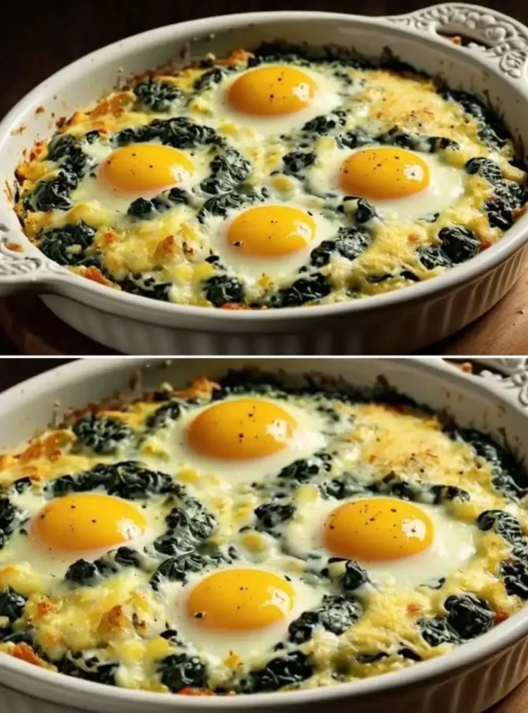 Spinaci al forno con uova, un piatto leggero e gustoso
