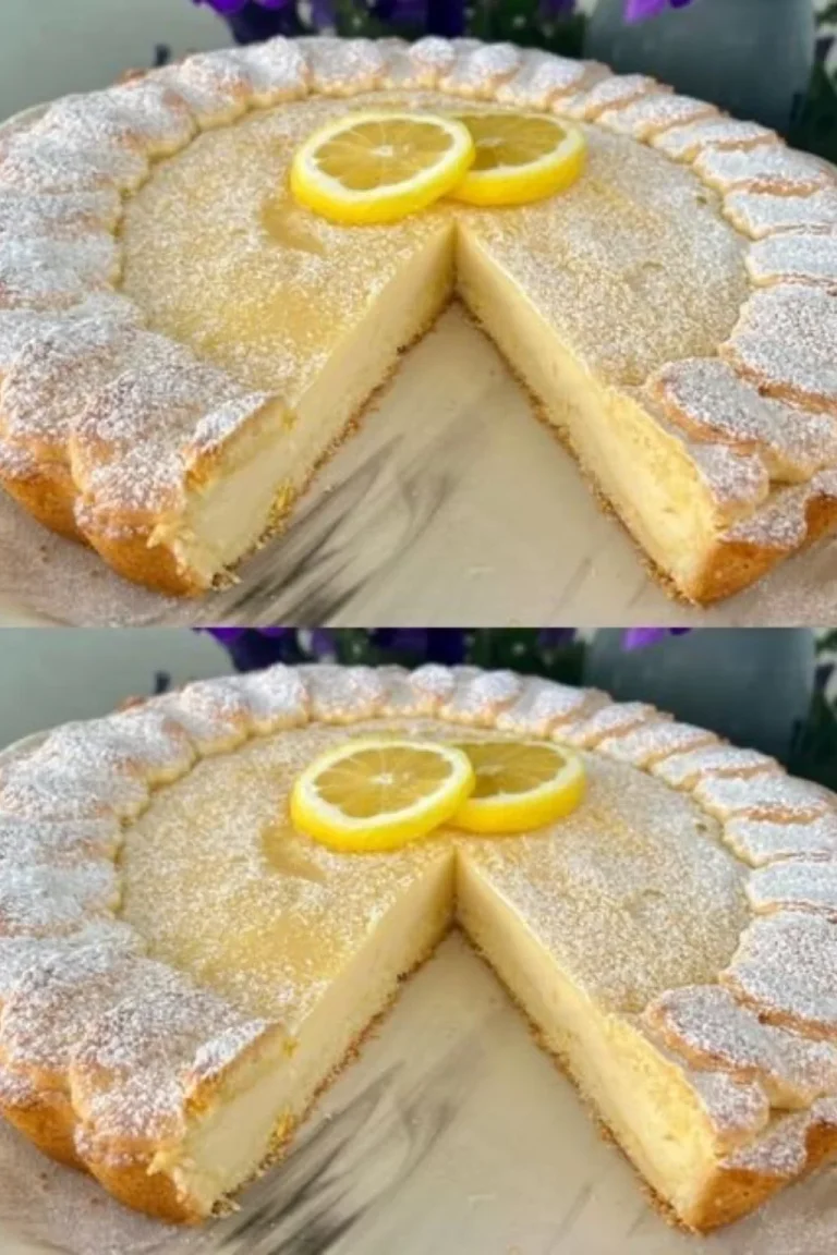 Fetta di Torta al Limone con decorazione di limoni freschi