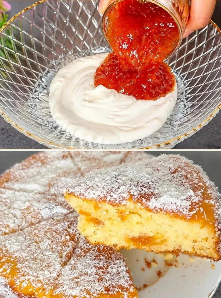Torta allo yogurt e marmellata, dolce facile e gustoso, da servire in ogni occasione.
