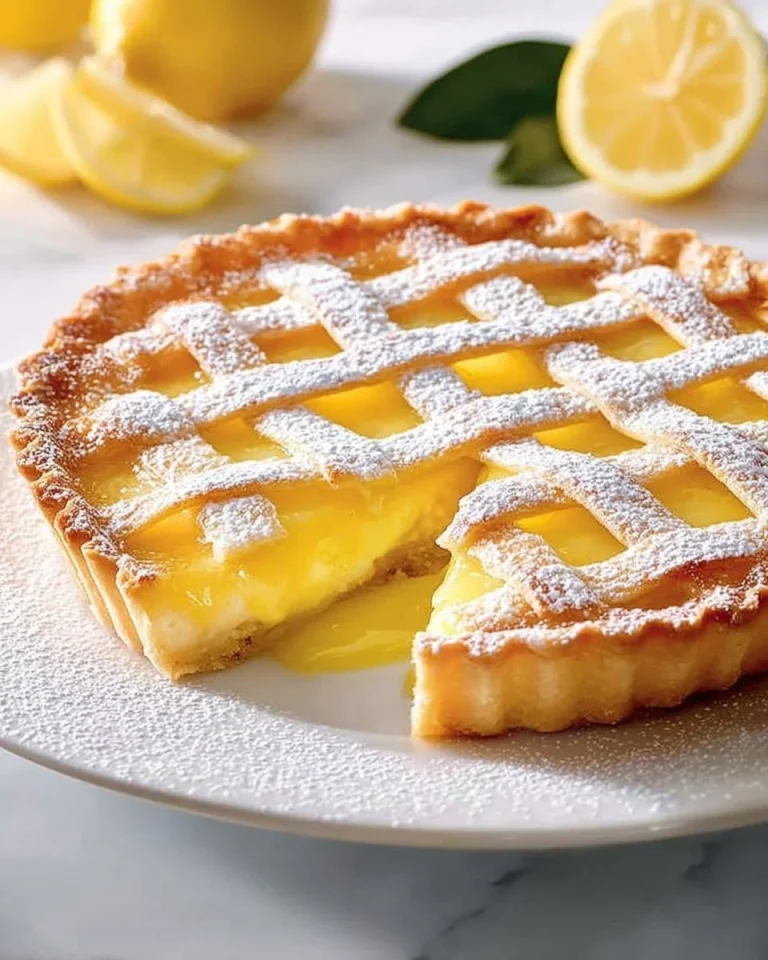 Torta di Crema al Limone decorata con limoni freschi