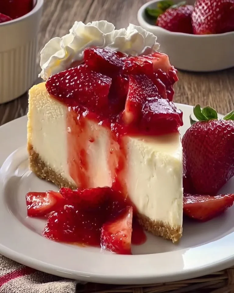 Torta di formaggio e fragole decorata con frutta fresca