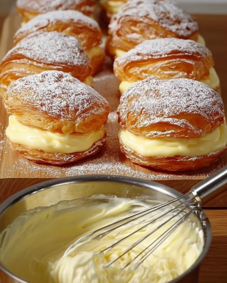Torta di Pasta Sfoglia con Crema Vaniglia decorata