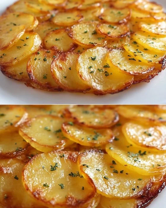 Fetta di torta di patate e formaggio appena sfornata su un piatto.