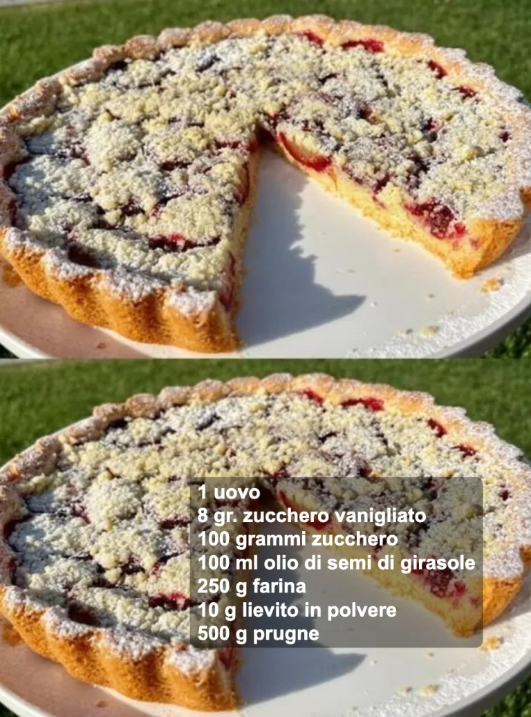 Torta di Prugne fresca e golosa con prugne succose