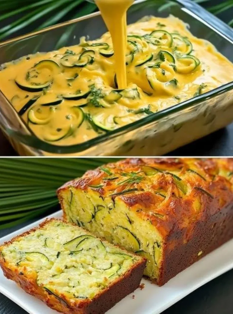 Deliziosa torta di zucchine fresca e sana pronta da servire