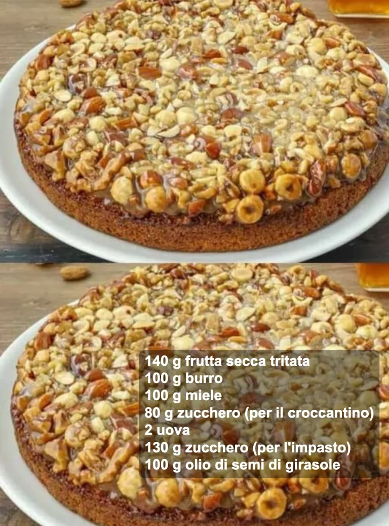 Torta rovesciata croccantino con caramello e noci croccanti