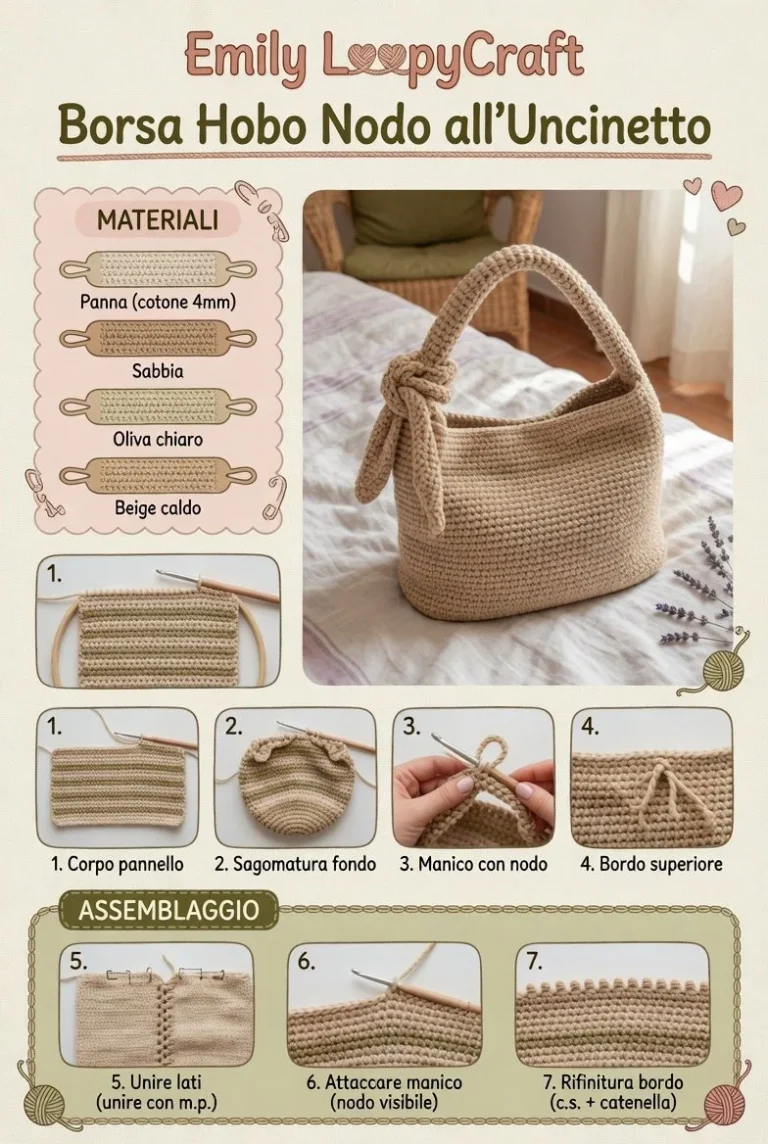 Borsa Hobo all’Uncinetto con Nodo - Design estivo moderno