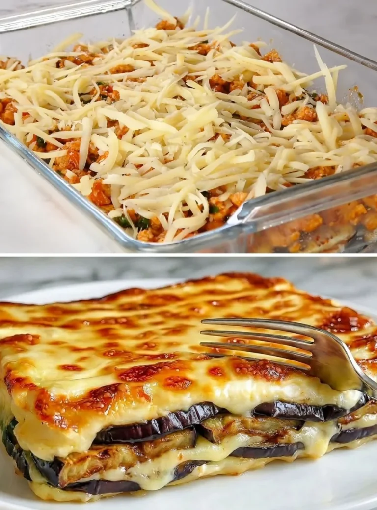 Casseruola di melanzane fresca e gustosa pronta da servire