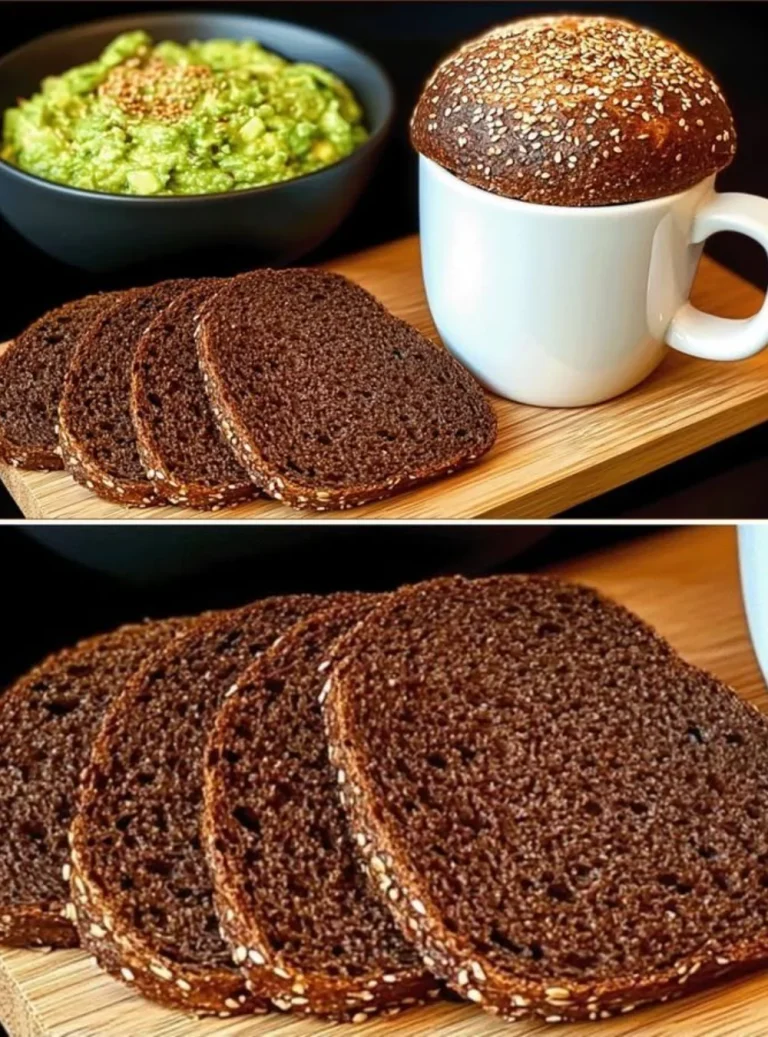 Pane in tazza appena sfornato, sano e delizioso, pronto da gustare.