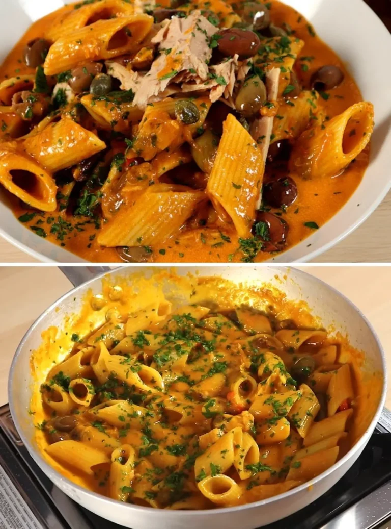 Pasta con Peperoni e Tonno preparata seguendo una ricetta facile