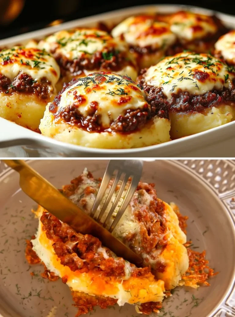 Patate della nonna con carne macinata, piatto tradizionale italiano