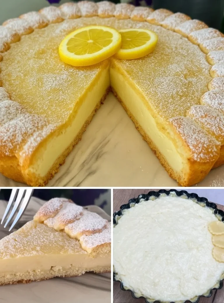 Fetta di torta al limone cremosa e soffice su un piatto bianco