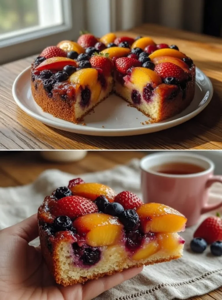 Torta di frutta estiva facile e salutare con frutta fresca