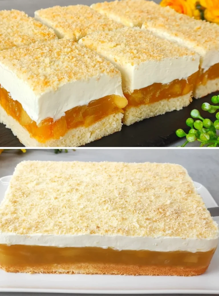 Fetta di torta di mele cremosa e golosa con mele fresche