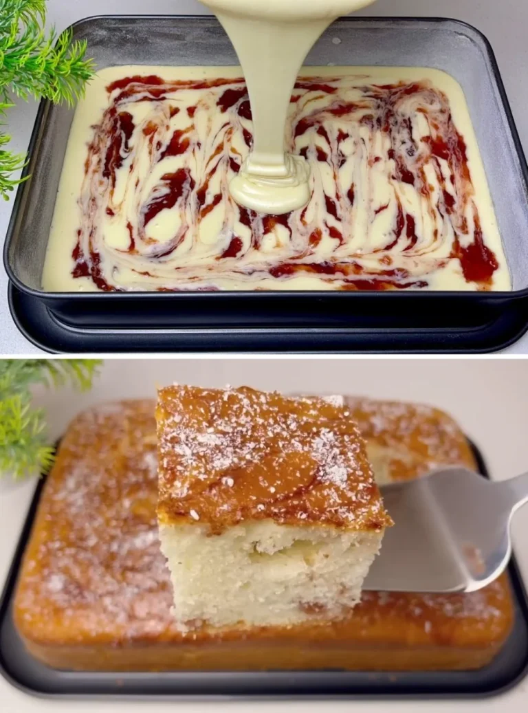 Torta facile con marmellata di fragole appena sfornata