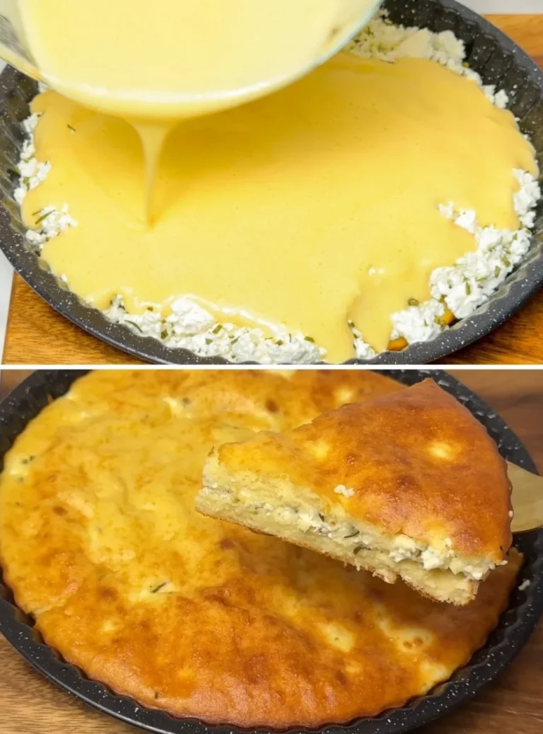 Torta pigra al formaggio fresco servita su un piatto decorativo