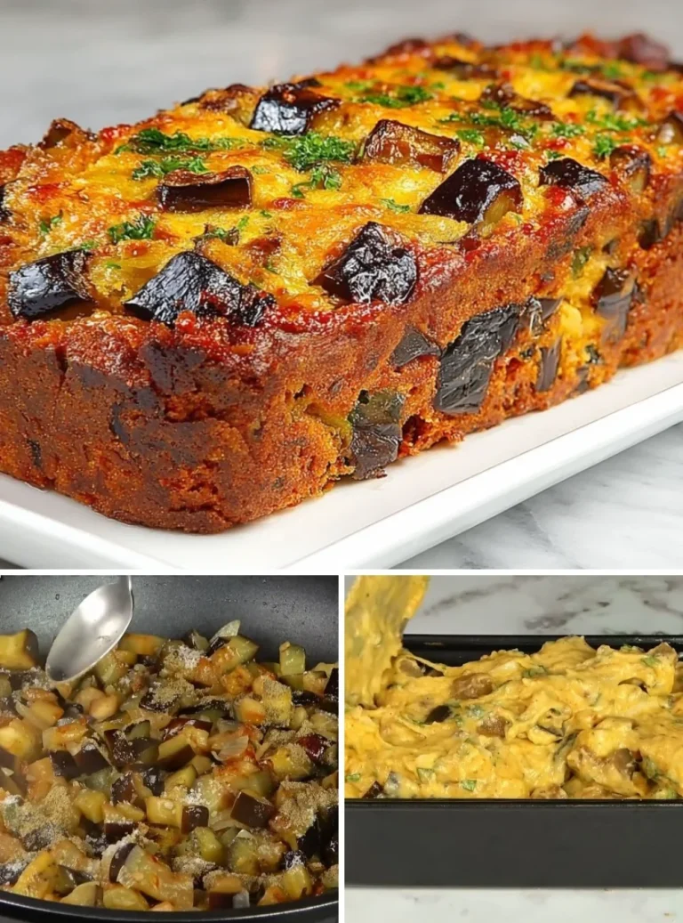 Torta Salata di Melanzane appena sfornata, deliziosa e appetitosa.