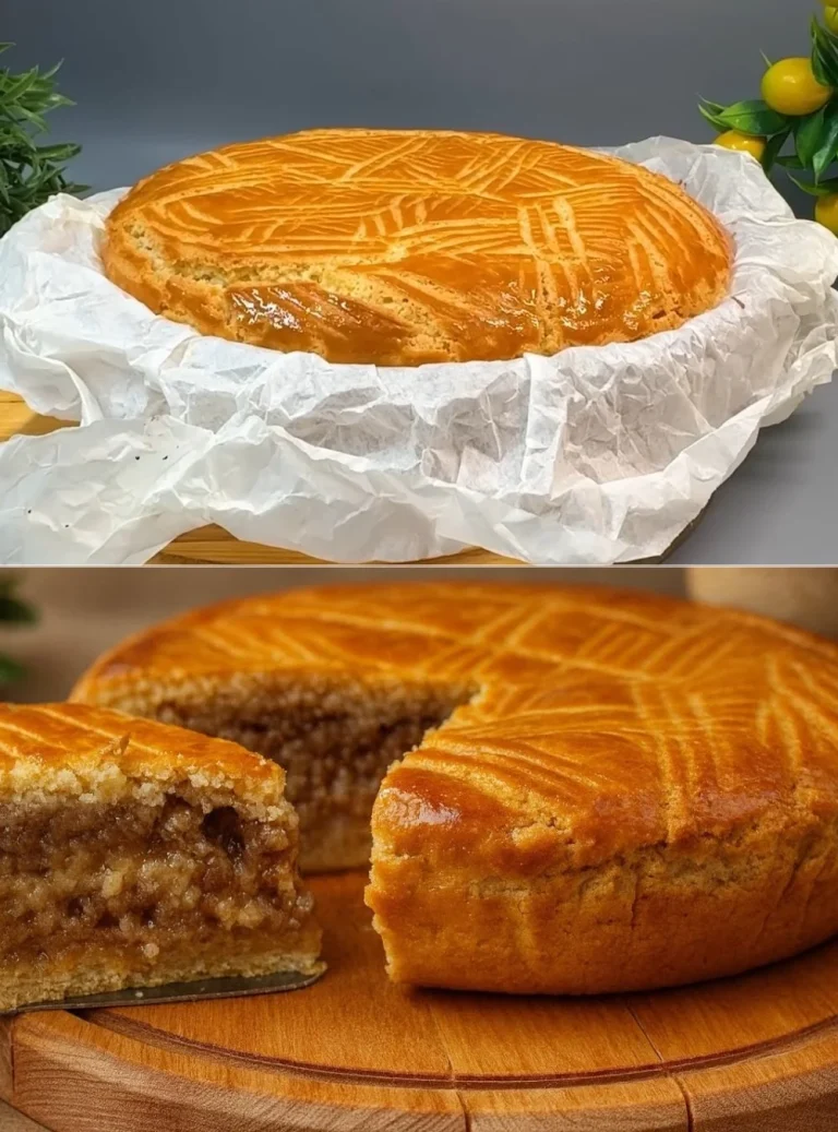 Torta ungherese appena sfornata con crema e noci