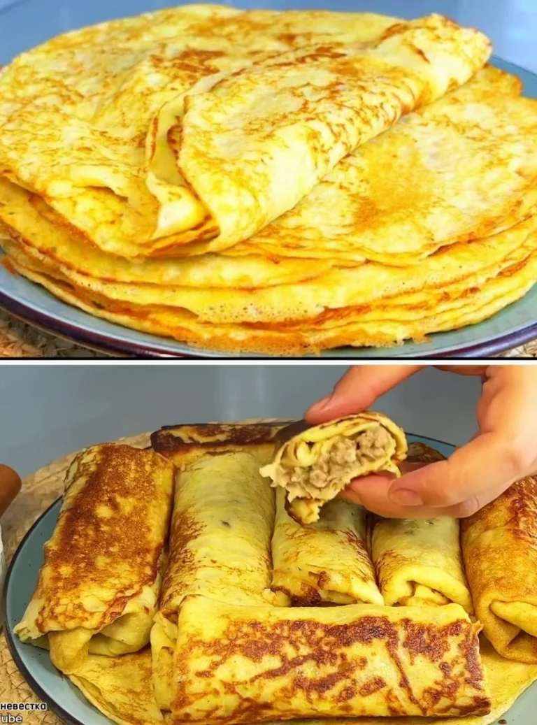 Blinchiki di Zucchine con Carne su un piatto, pronti per essere gustati.