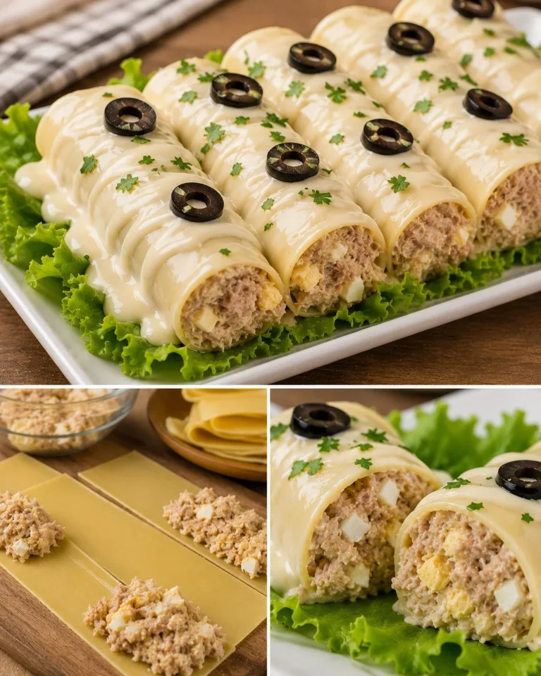 Cannelloni tonno freddi estivi con ingredienti freschi e colorati