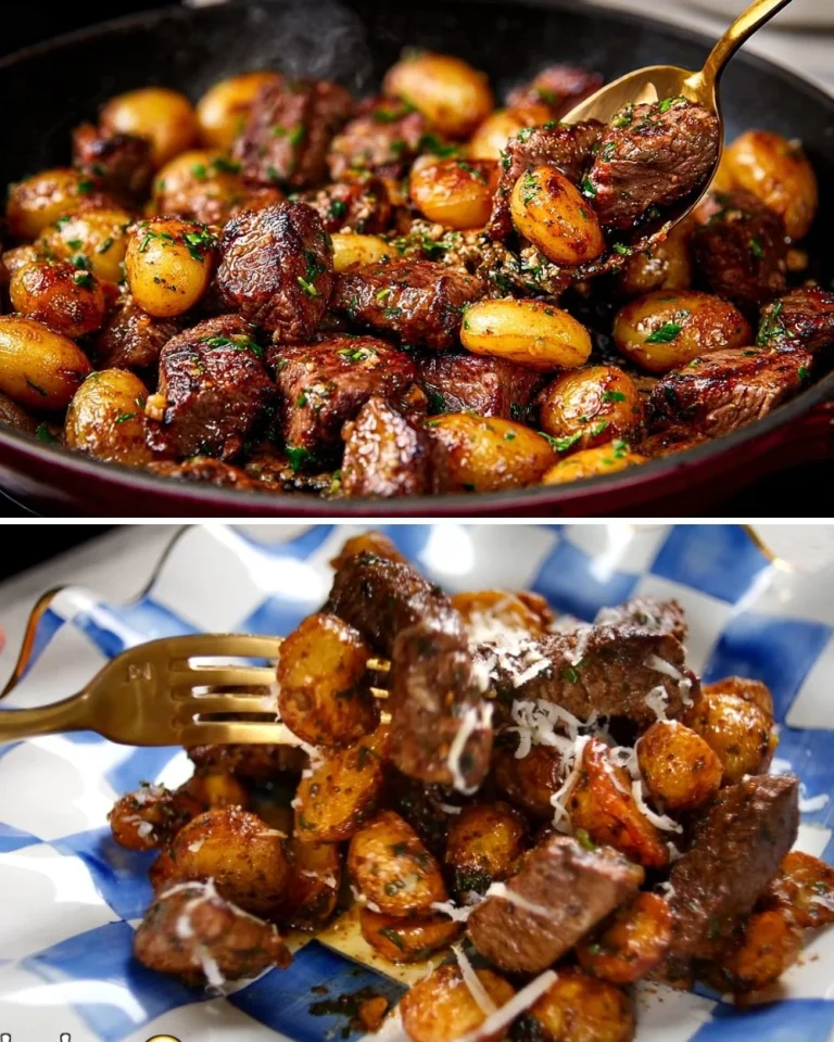 Piatto di carne e patate cucinato in modo semplice e veloce