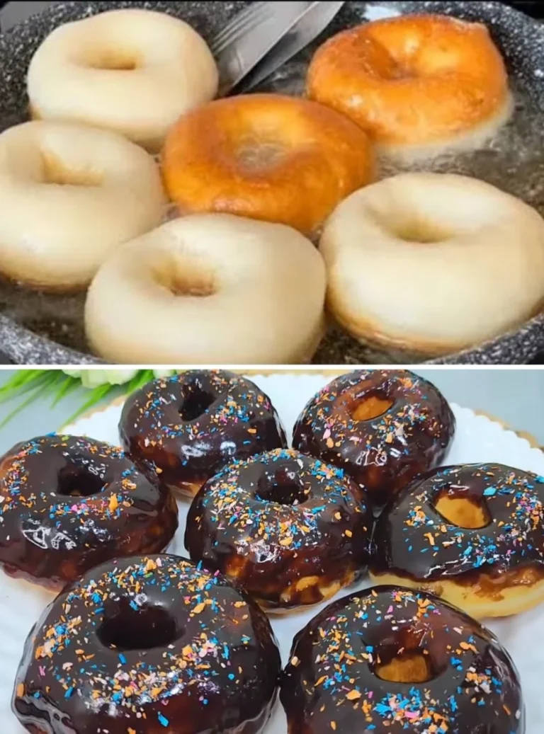 Ciambelle di lievito dorate e soffici su un piatto