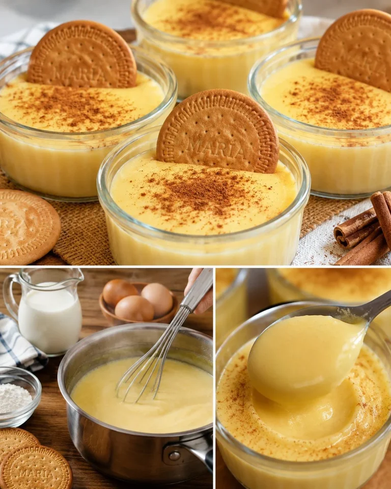 Natillas di vainilla casere con galleta, un dessert tradizionale e delizioso