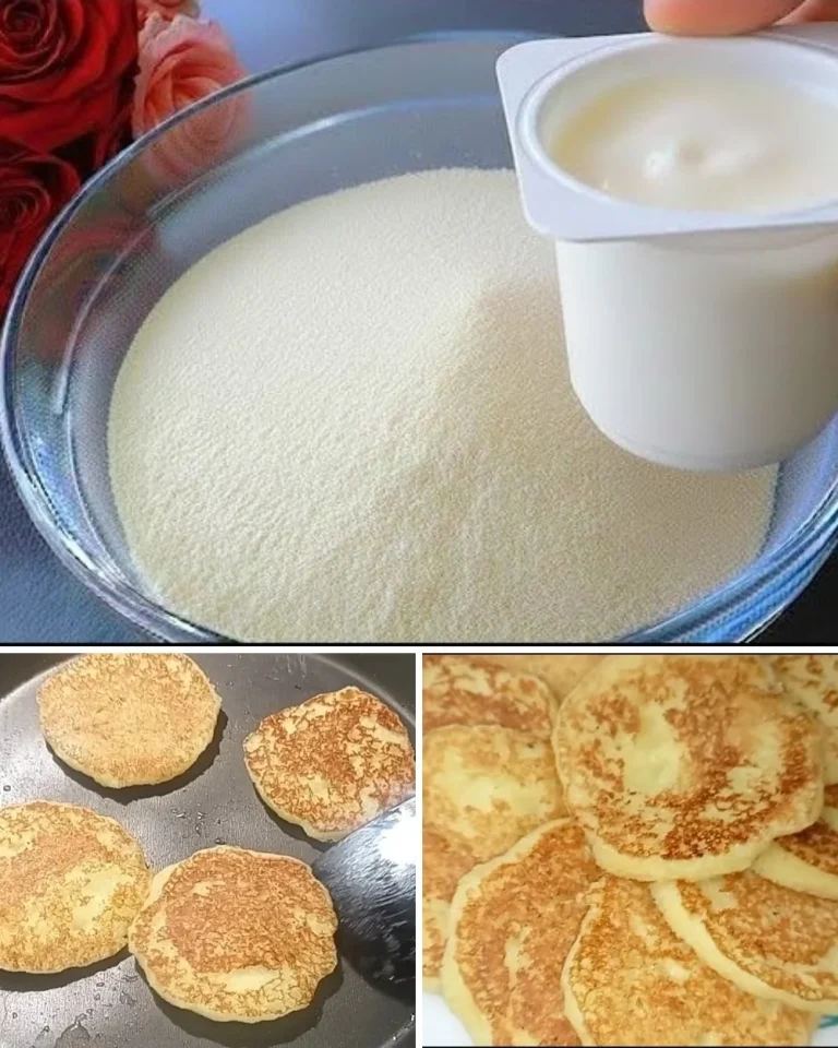 Pancakes alla Semola e Yogurt su un piatto