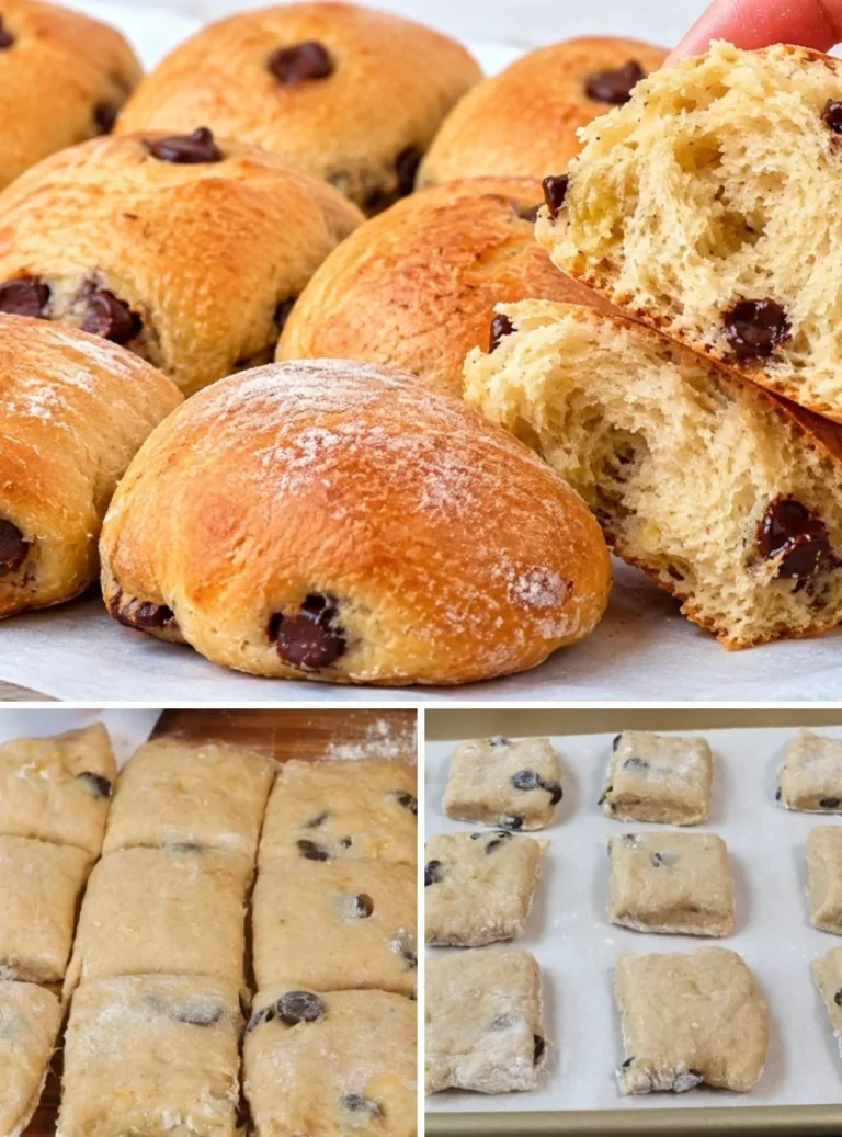 Panini alla banana e cioccolato su un piatto decorativo