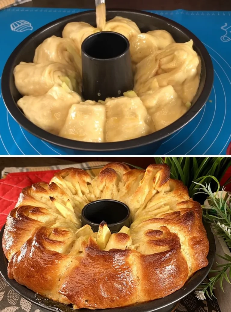 Fetta di torta di mele servita su un piatto con una mela fresca accanto.
