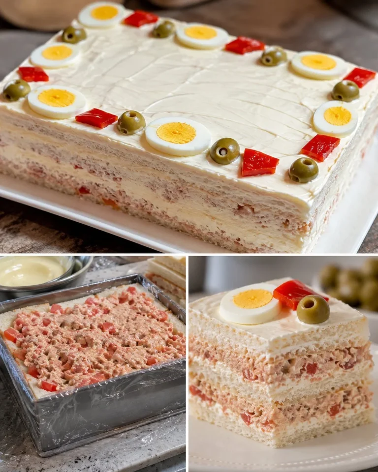 Torta fredda al tonno con pane in cassetta, un piatto estivo e delizioso