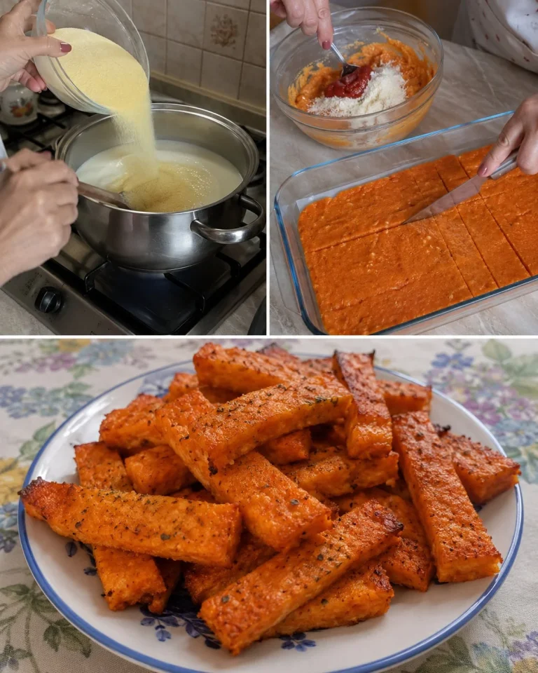 Bastoncini di semolino con salsa di pomodoro deliziosa