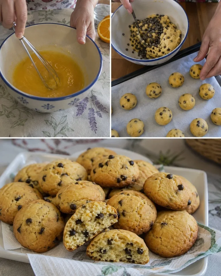 Biscotti all'arancia con gocce di cioccolato fresco