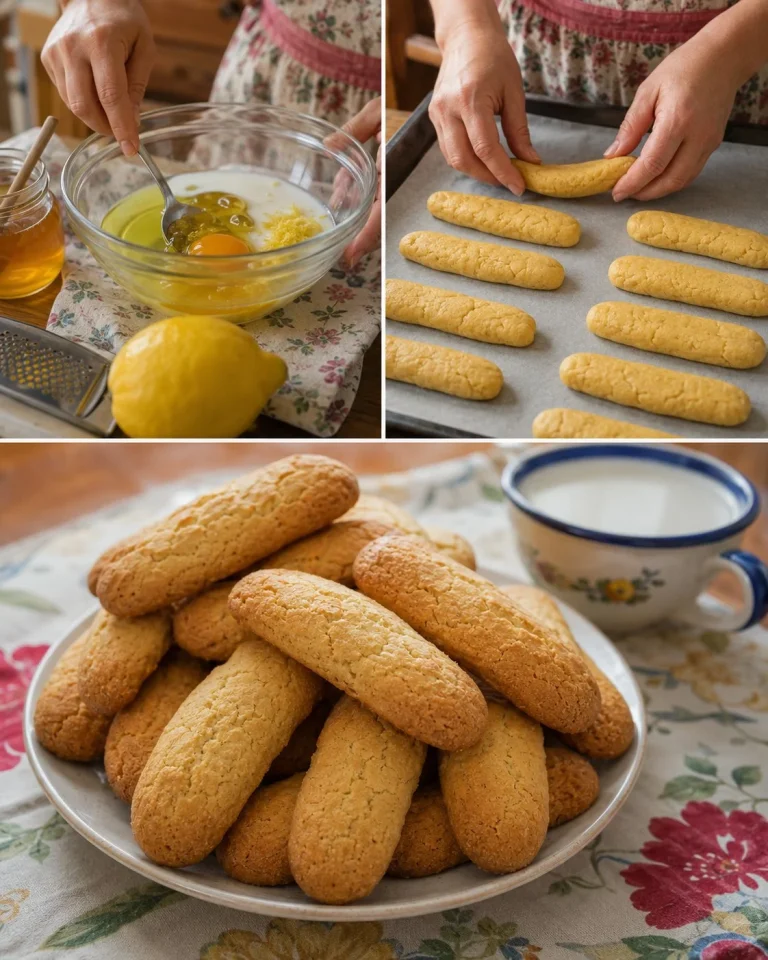 Biscotti al miele e limone pronti per essere inzuppati in una bevanda calda
