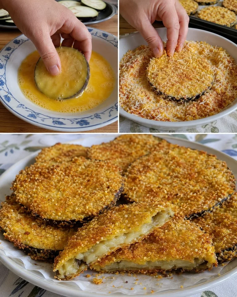 Cotolette di melanzane al mais cotte al forno pronte da servire