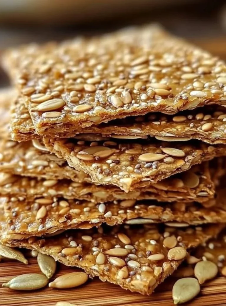 Deliziosi cracker fatti in casa con semi, perfetti per uno snack del sabato.