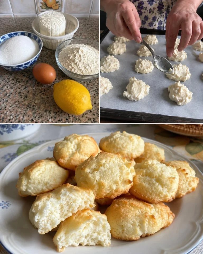 Dolcetti di ricotta e limone con 4 ingredienti su un piatto